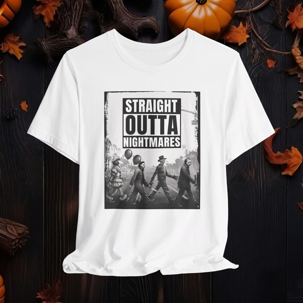 Straight Outta Nightmares Halloween Shirt White